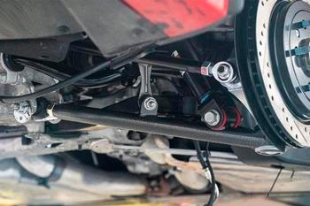 BMR Fabrication 15" Conversion Kit, Drilled Slotted Rotors, Red Calipers Black Hammertone (2014-2019 C7 Corvette Base) - DRP573H