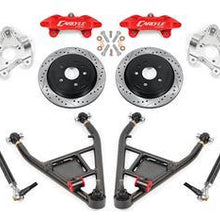 BMR Fabrication 15" Conversion Kit, Drilled Slotted Rotors, Red Calipers Black Hammertone (2014-2019 C7 Corvette Base) - DRP573H