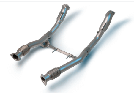 CP-E QKspl Cast Bellmouth Downpipes - High Flow Metallic Cat (2022-2025 Ford Bronco Raptor) - FDDP00035T