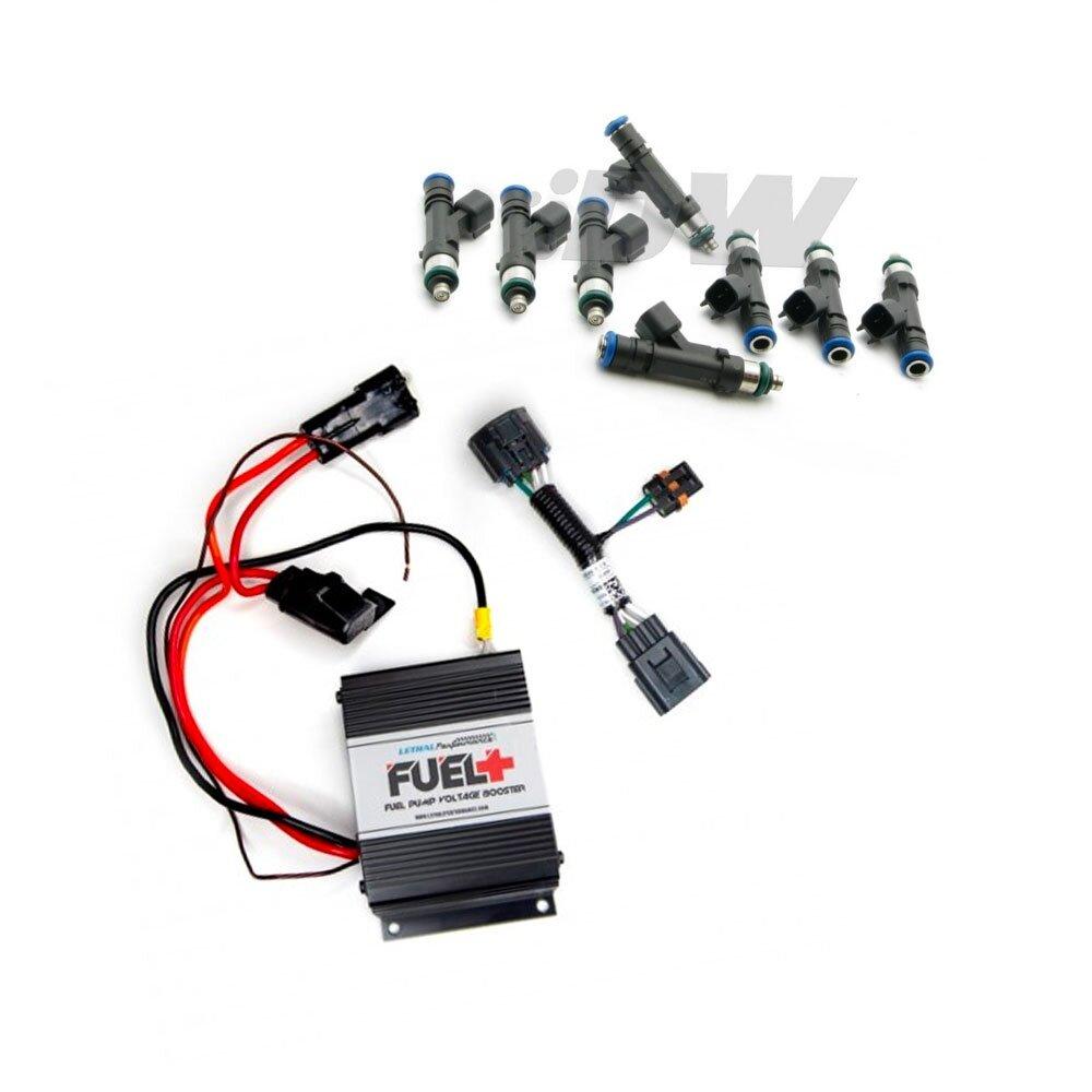 2011-2026 Mustang GT 40amp Plug and Play Fuel+ Pump Voltage Booster and DW95lb Injector Combo