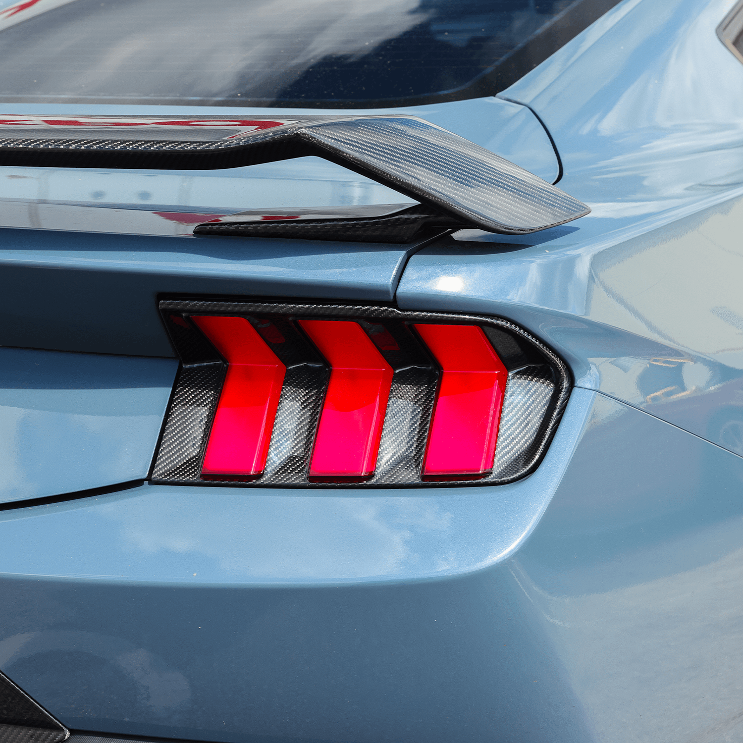 DX Carbon Carbon Fiber Tail Light Bezels (2024-2026 Mustang)