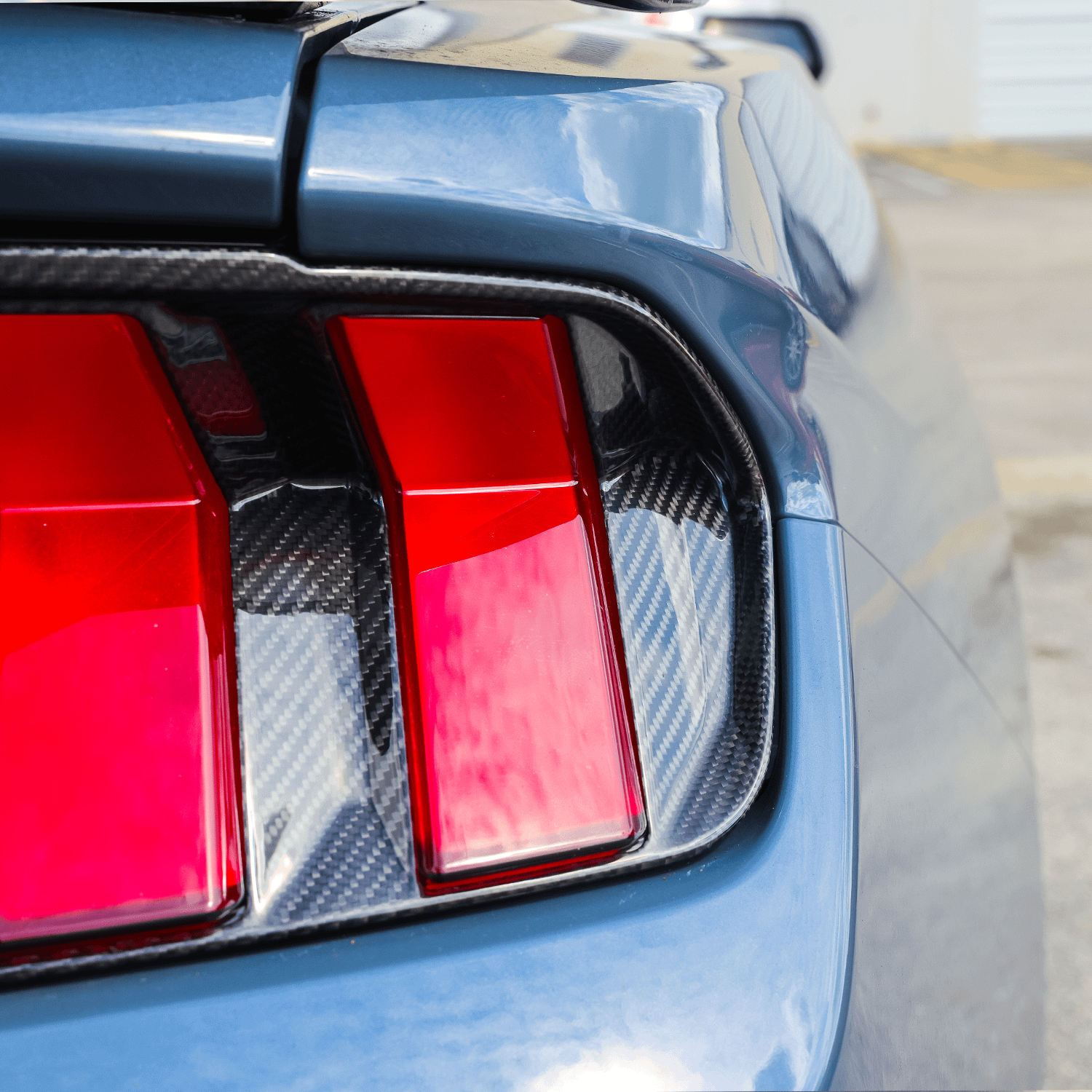 DX Carbon Carbon Fiber Tail Light Bezels (2024-2026 Mustang)