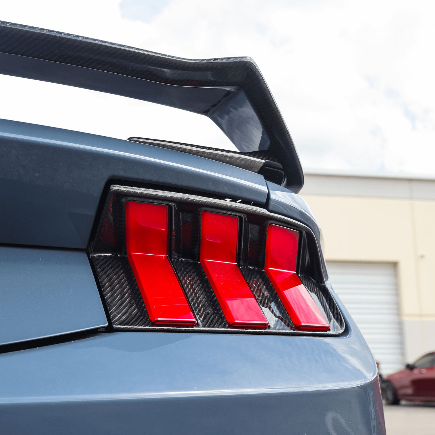 DX Carbon Carbon Fiber Tail Light Bezels (2024-2026 Mustang)