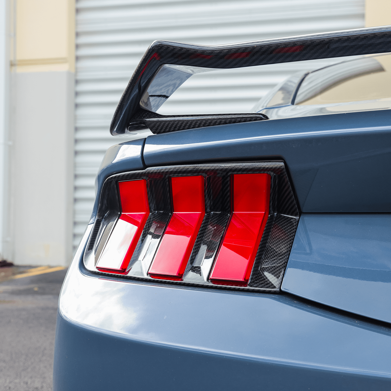 DX Carbon Carbon Fiber Tail Light Bezels (2024-2026 Mustang)