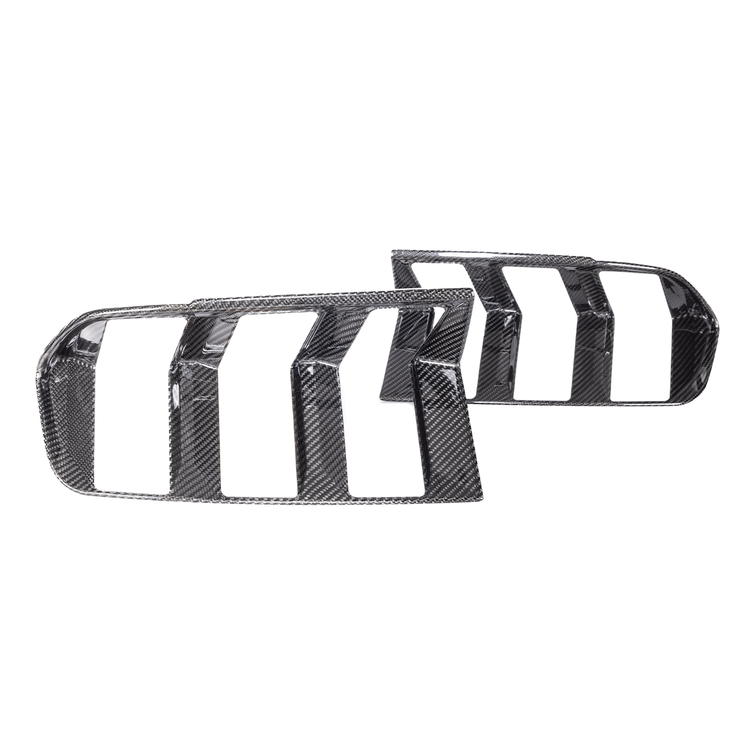 DX Carbon Carbon Fiber Tail Light Bezels (2024-2026 Mustang)