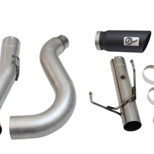 AFE Large Bore-HD 5 IN 409 Stainless Steel DPF-Back Exhaust System w/Black Tip (2013-2018 2500, 3500) - 49-42051-1B