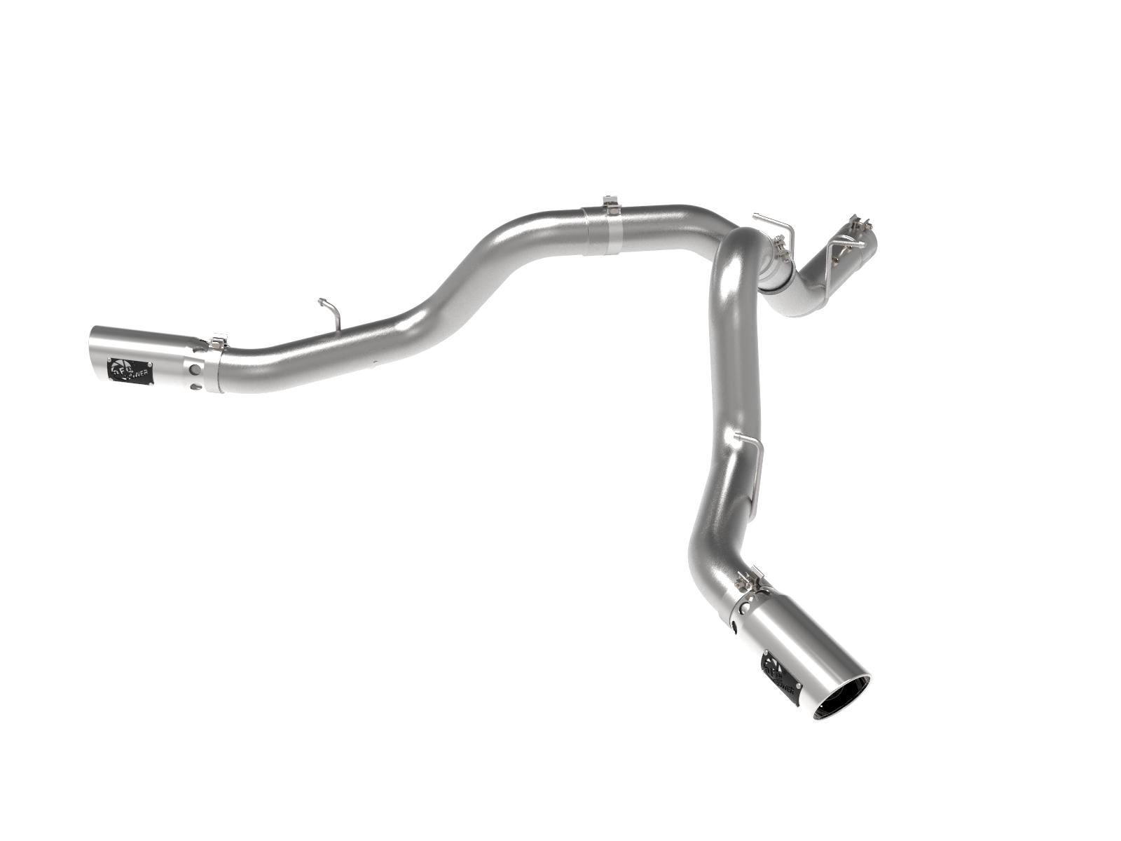 AFE Large Bore-HD 4 IN 409 Stainless Steel DPF-Back Exhaust System w/Polished Tip (GM Diesel Trucks 2020 V8-6.6L (td) L5P) - 49-44126-P
