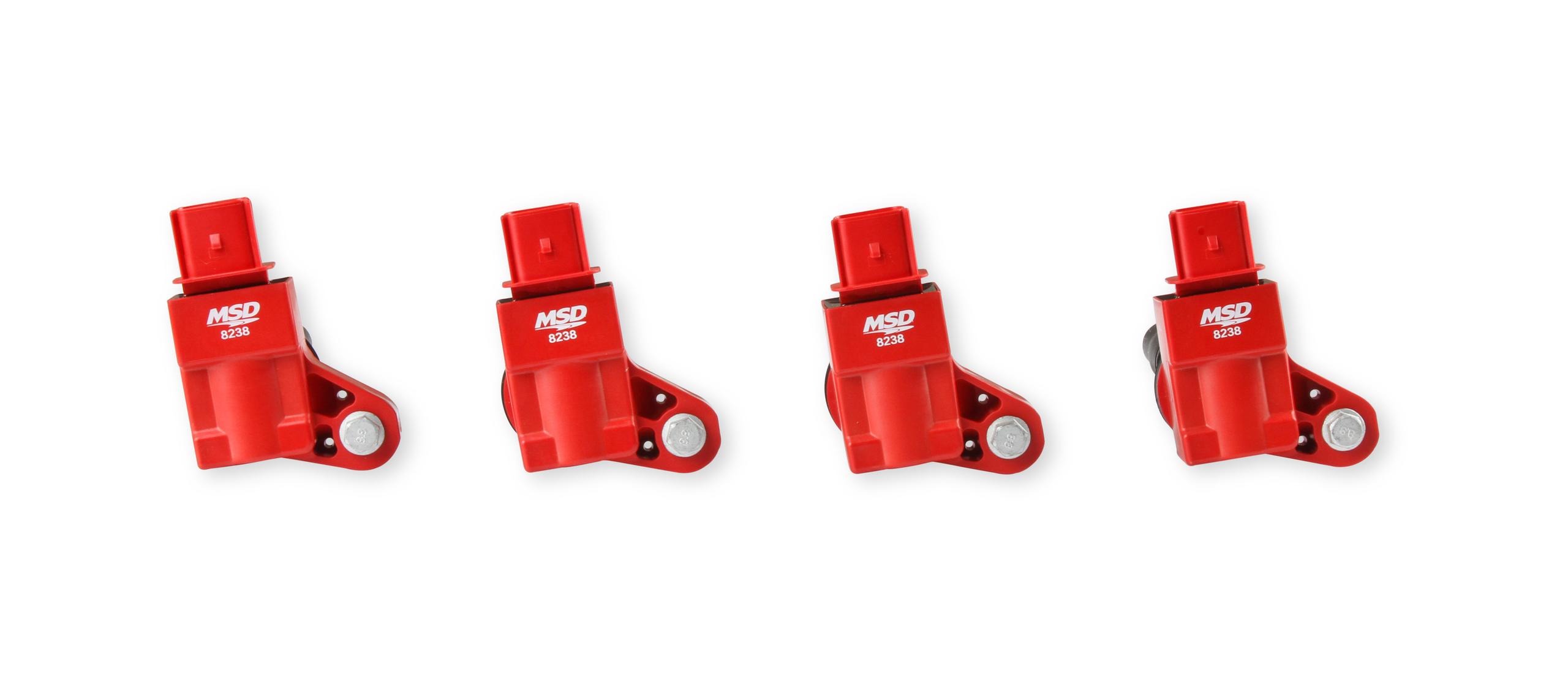 Blaster Ignition Coils, 2013-2020 GM 4-cylinder Engines, Red, 4-Pack.  - 82384