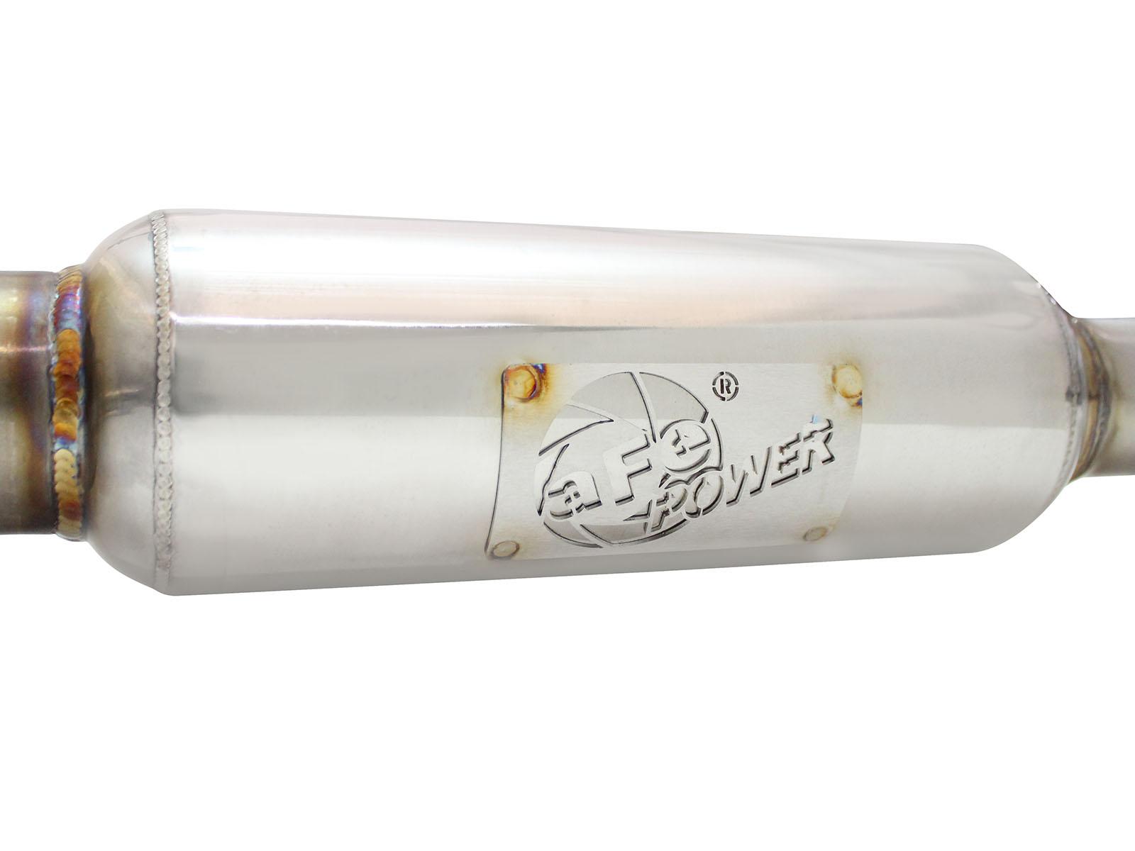 AFE Takeda 2-1/4 to 2-1/2in 304 Stainless Steel Axle-Back Exhaust System w/Black Tip (2011-2016 tC) - 49-36025-B