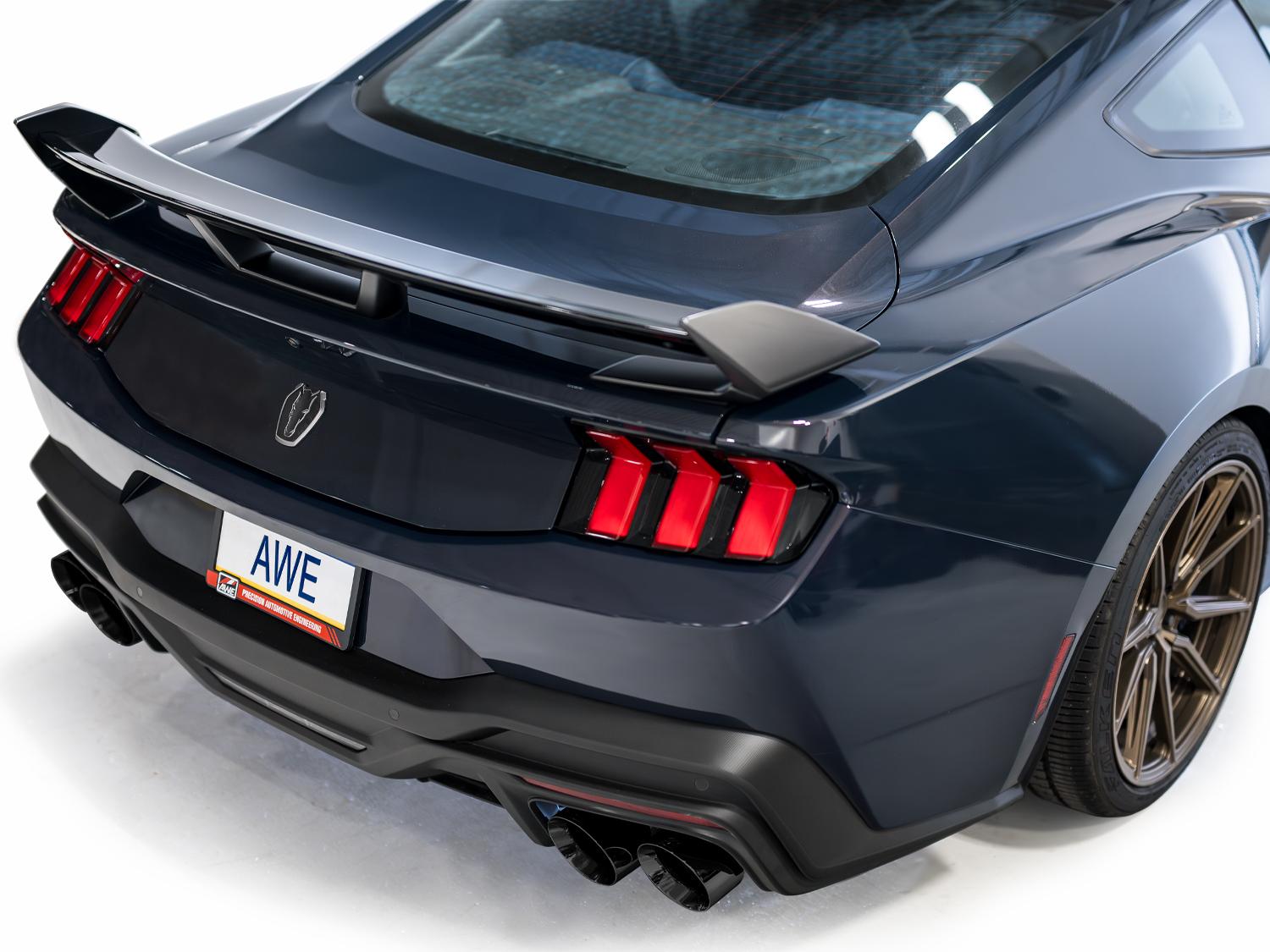 AWE SwitchPath Catback Exhaust - Quad Diamond Black Tips (2024-2026 Mustang Dark Horse) - 3025-43375