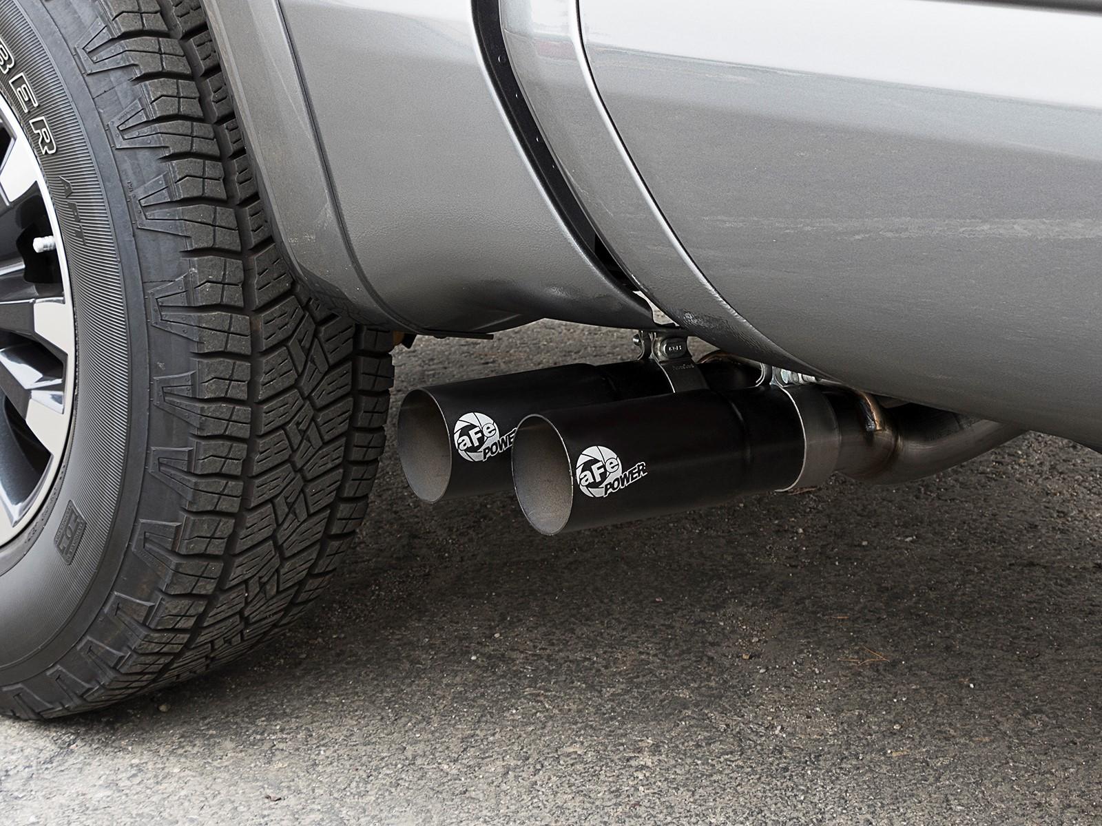 AFE Rebel Series 2-1/2" Cat-Back Exhaust System w/ Black Tip (2017-2021 Titan) - 49-46126-B