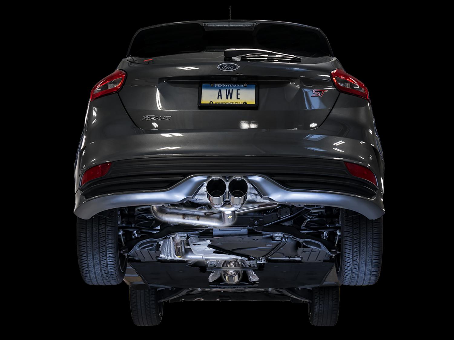 AWE 3020-32034 2013-2018 Focus ST Track Edition Catback Exhaust with Chrome Silver Tips
