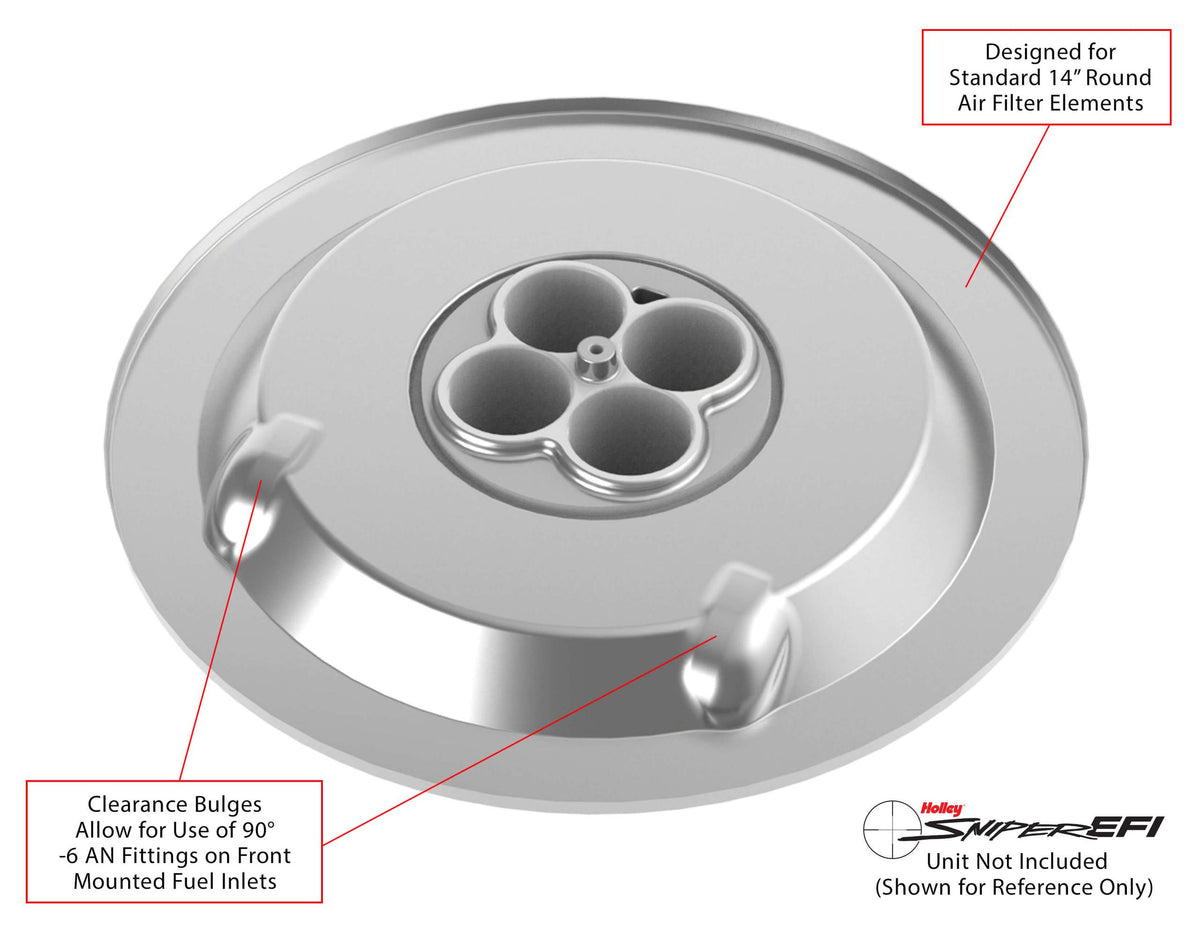 Holley Sniper Efi Air Clnr 14X3 Chrome  - 120-530