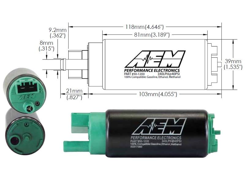 AEM 320lph High Flow In-Tank Fuel Pump (E85)