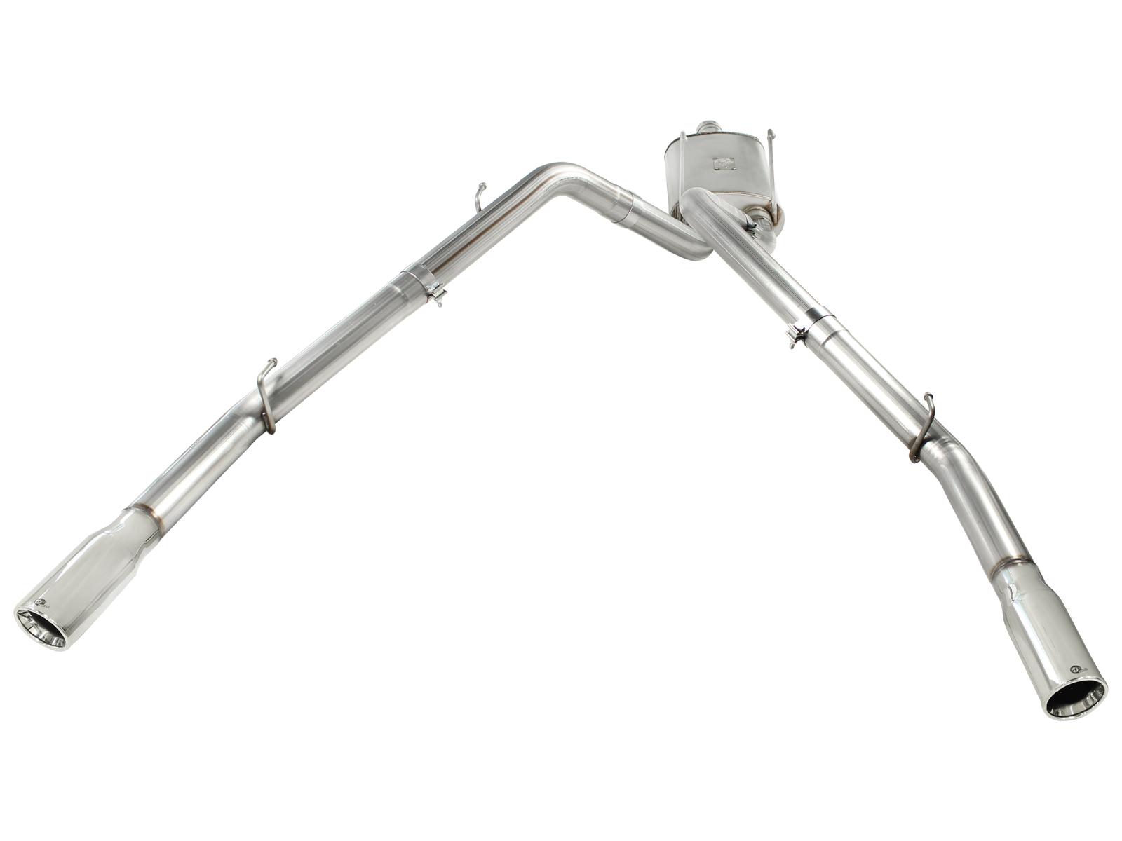 AFE Mach Force-Xp 3 IN Cat-Back Exhaust System with Dual Rear Exit Polished Tip (2009-2019 1500, 1500 Classic, Ram 1500) - 49-42013-P
