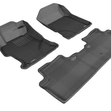 3D MAXpider 2012-2013 Honda Civic Sedan Kagu 1st & 2nd Row Floormats - Black