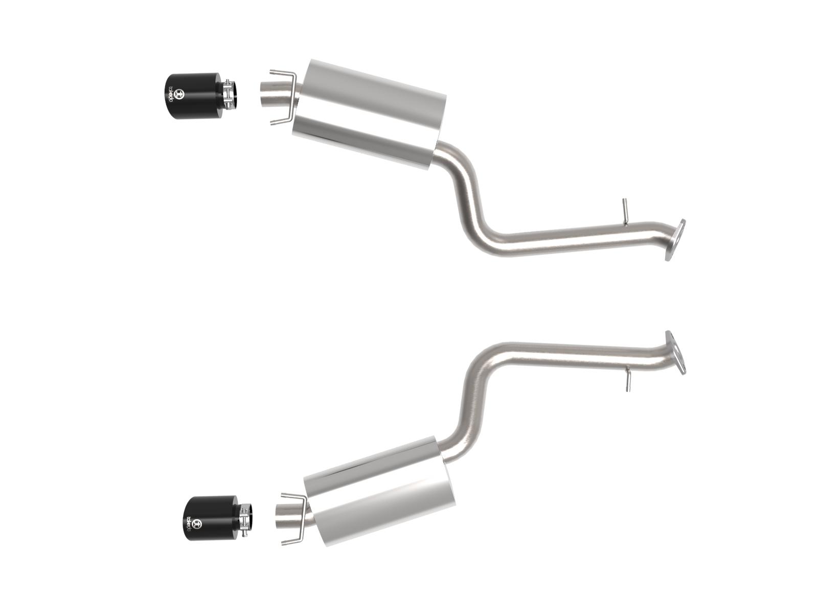 AFE Takeda 2-1/2 IN 304 Stainless Steel Axle-Back Exhaust System w/ Black Tip Lexus IS350 14-22 V6-3.5L - 49-36060-B