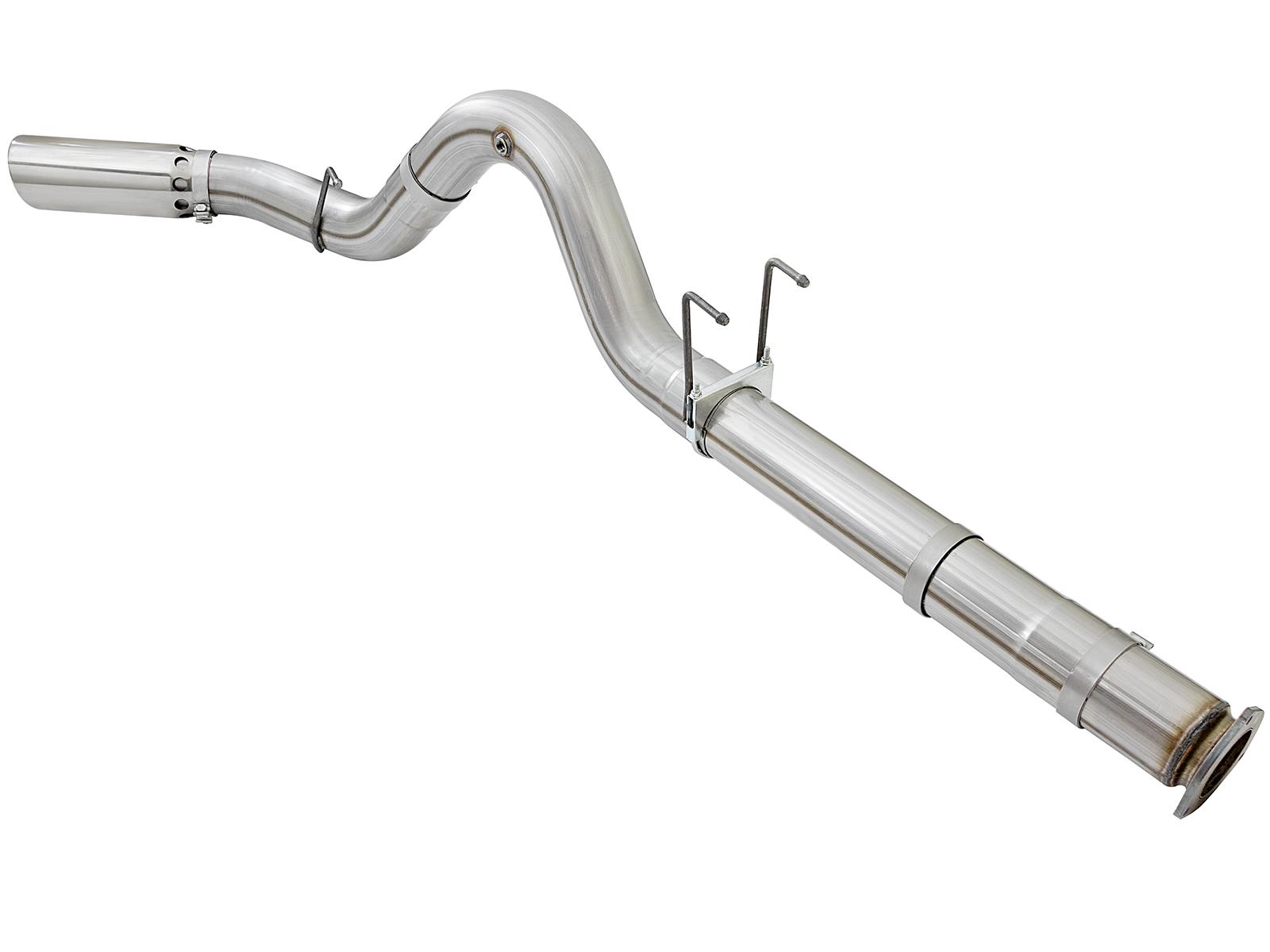 AFE ATLAS 5 IN Aluminized Steel DPF-Back Exhaust System w/Polished Tip (2017-2021 F-250 Super Duty, F-350 Super Duty) - 49-03090-P