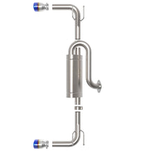 aFe Takeda 2.5" 304 Stainless Steel Axle-Back Exhaust System - Blue Flame Tip (2019-2022 Mazda 3 2.5L) - 49-37023-L