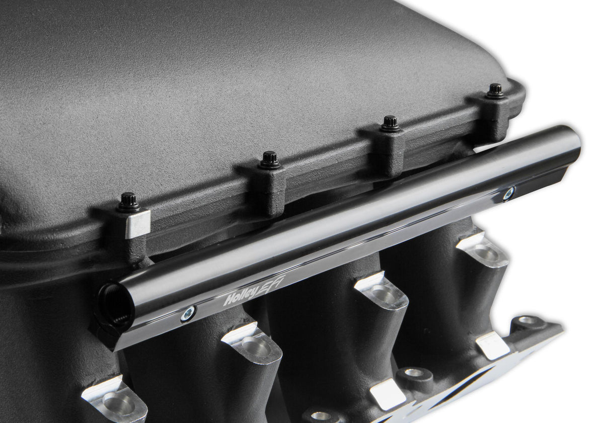 Holley 8.2" SBF Ford Hi-Ram EFI Manifold-Black.  - 300-272BK