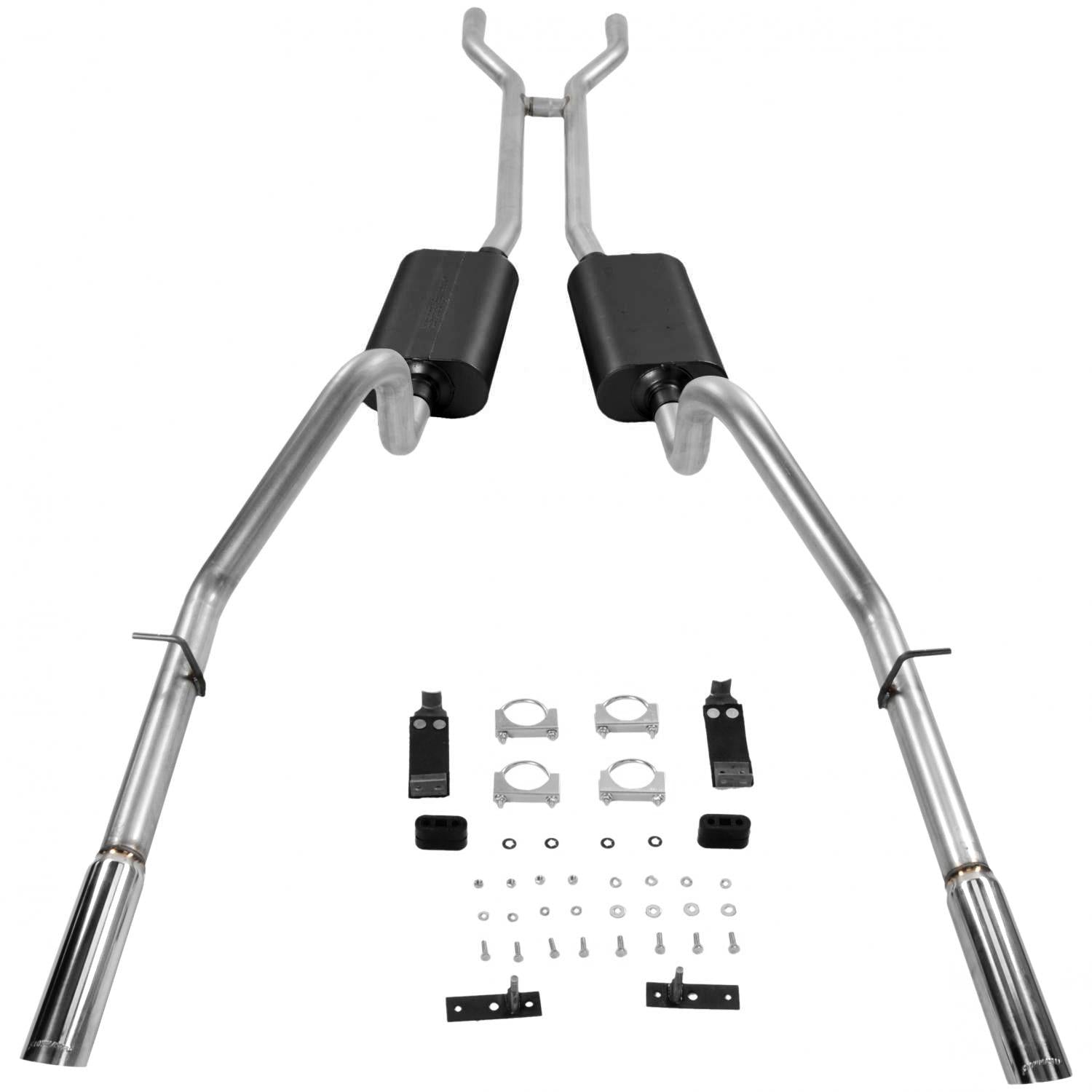 Flowmaster Header-back System - Dual Rear Exit - American Thunder - Moderate Sound