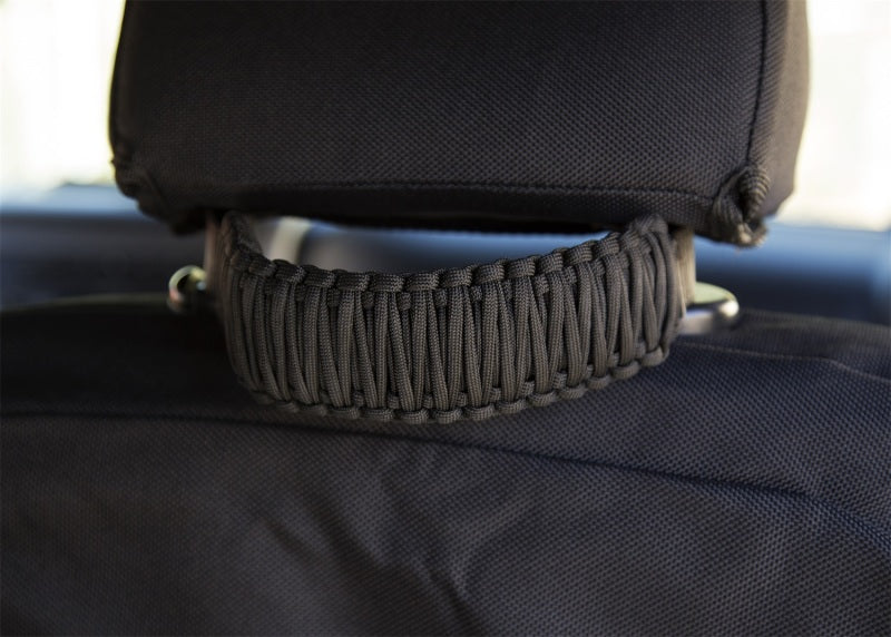 Rugged Ridge Grab Handle Paracord A-Pillar/Seat Mounted Black; 07-18 Wrangler Jk - 13305.82