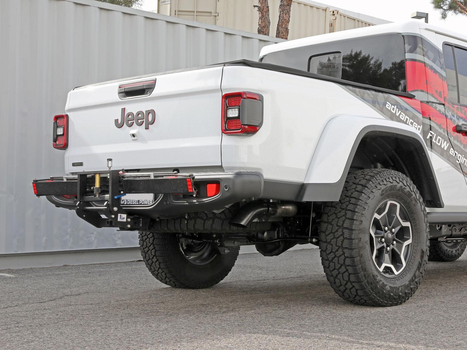 aFe Vulcan Series 3" 304 Stainless Steel DPF Back Hi-Tuck Exhaust System with Black Tip (2021 Gladiator 3.0L) - 49-38094-B