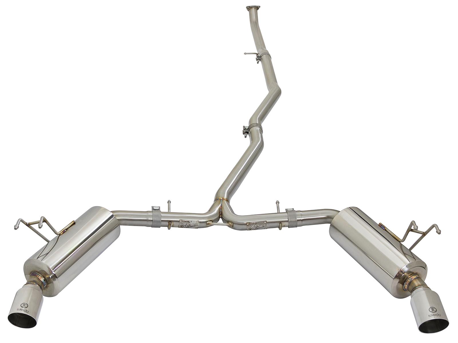 AFE Takeda Cat-Back Exhaust w/ Polished Tip (2016-2021 Civic) - 49-36615-P