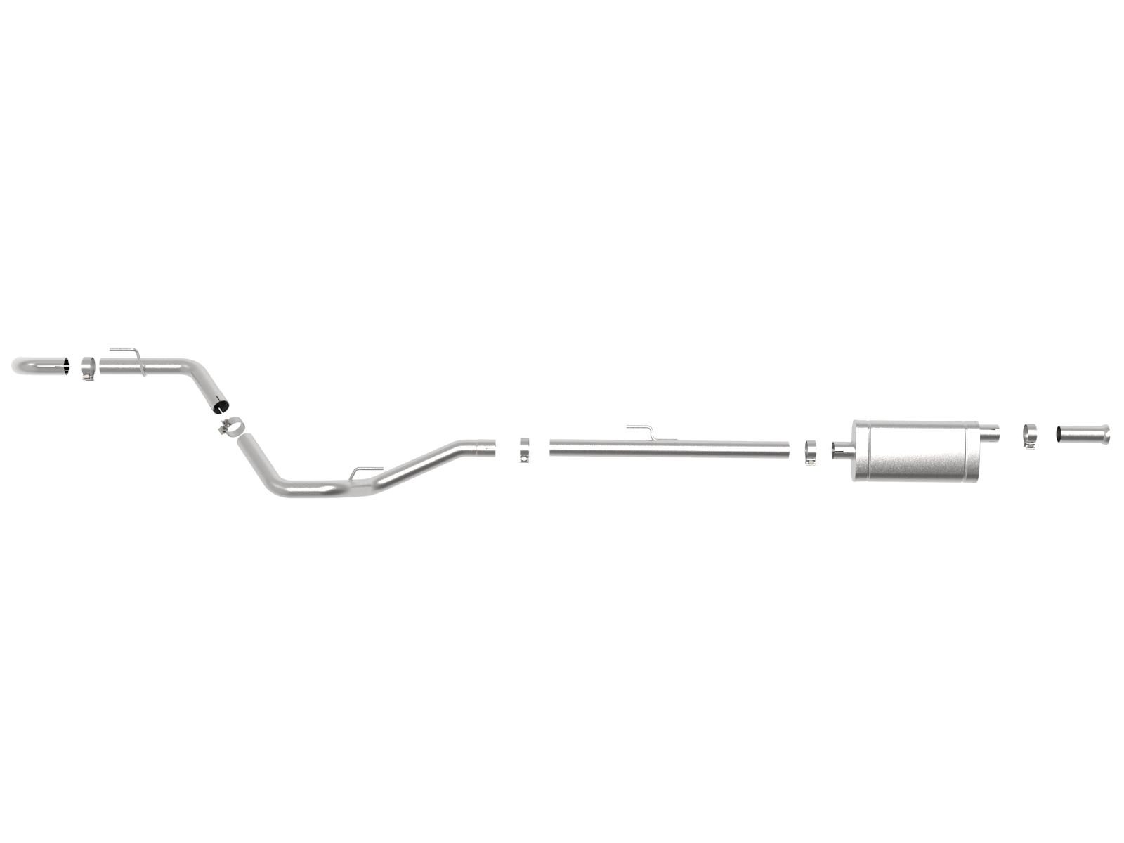 AFE Apollo GT Series 2-1/2 IN 409 Stainless Steel Cat-Back Hi-Tuck Exhaust System (Jeep Gladiator (JT) 2020 V6-3.6L) - 49-48088