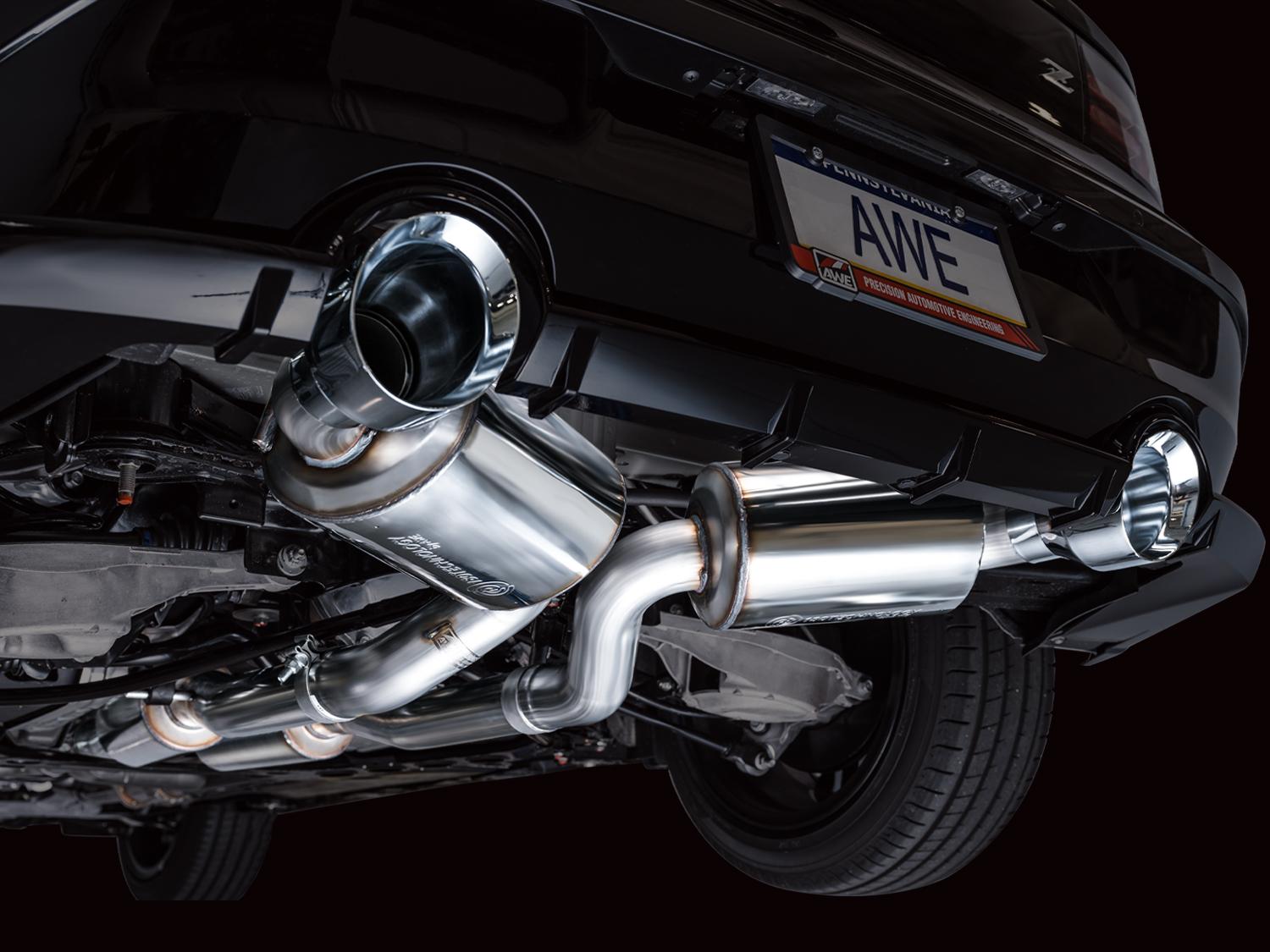 AWE Touring Edition for Nissan Z - Chrome Tips - 3015-32400