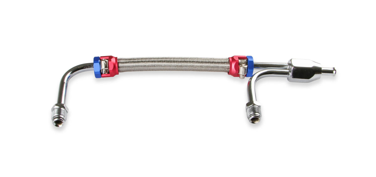 Mr. Gasket Adjustable Fuel Line with Red and Blue Hose Ends.  - 1556G