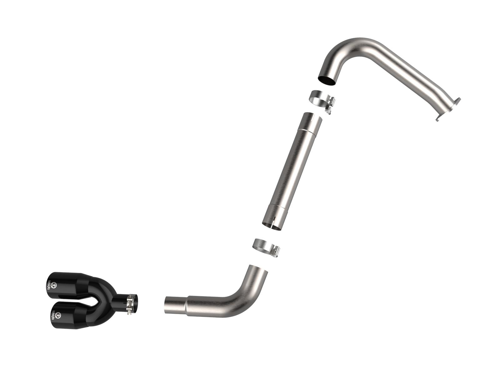 AFE Takeda 3 IN 304 Stainless Steel Axle-Back Exhaust w/ Black Tips (2021-2025 Elantra N Line) - 49-37045-B