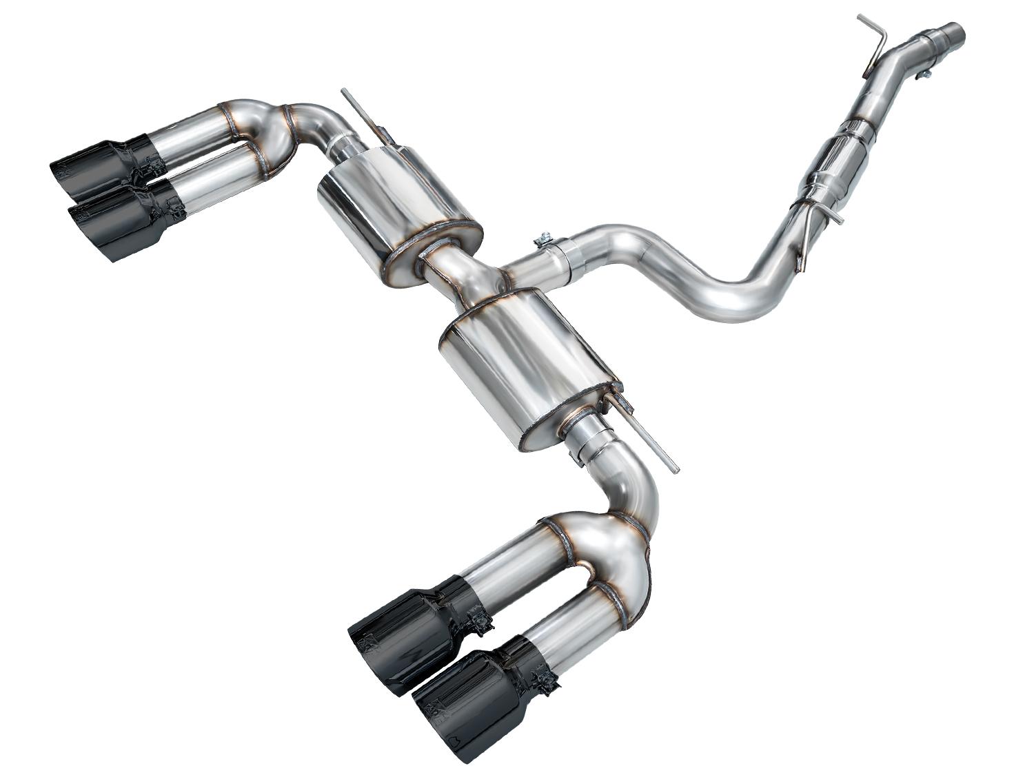 AWE Touring Edition Exhaust for Audi 8Y S3 - Diamond Black Tips - 3015-43897