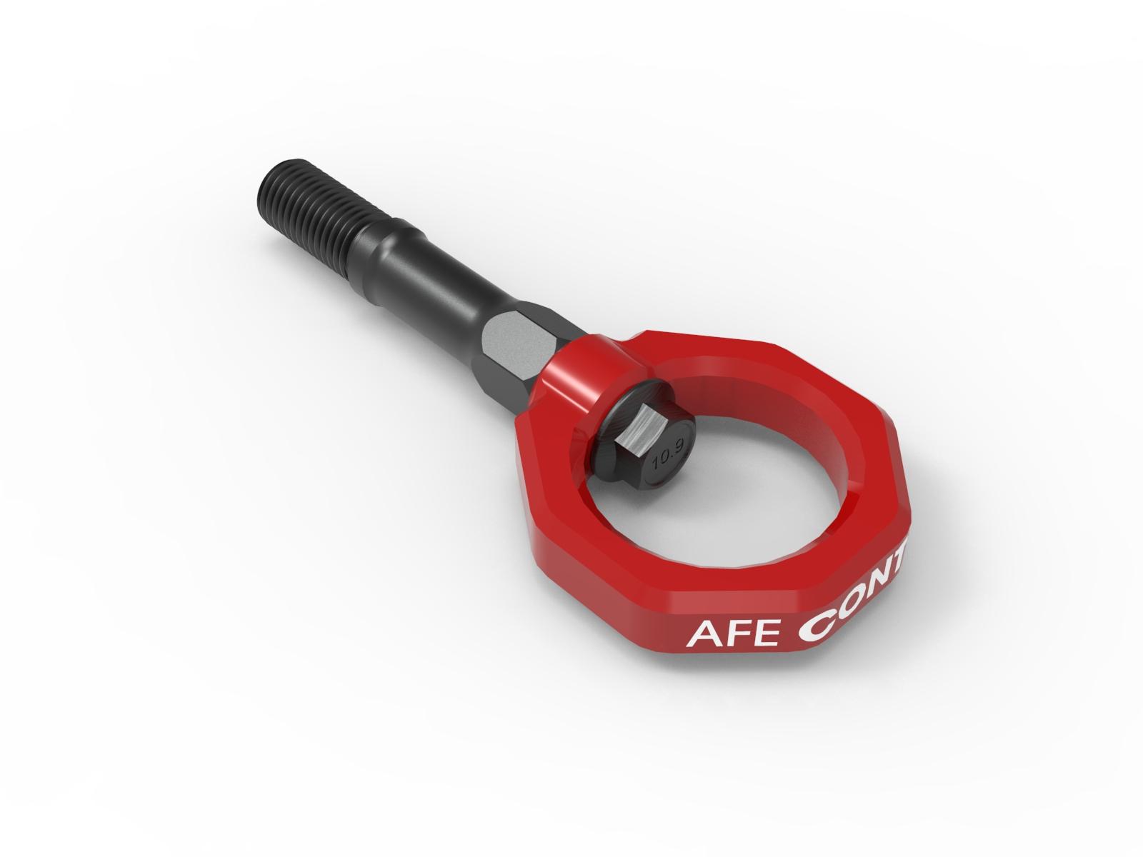 AFE Rear Tow Hook Red (2020-2023 Corvette 6.2) - 450-401015-R