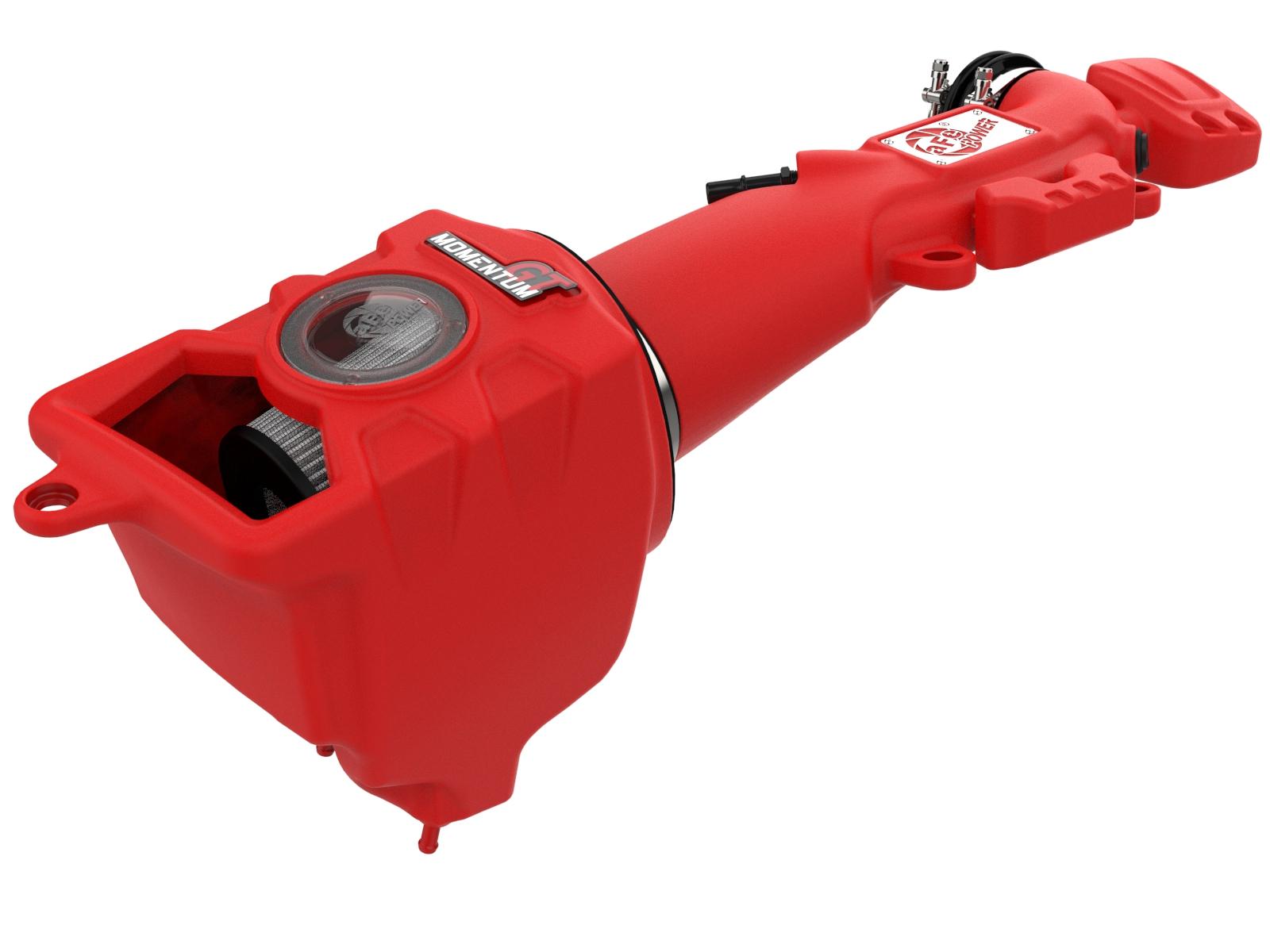 AFE Momentum GT Cold Air Intake System Red w/ Pro DRY S Filter (2018-2023 Gladiator 3.6, 2018-2023 Wrangler 3.6) - 51-76217-R