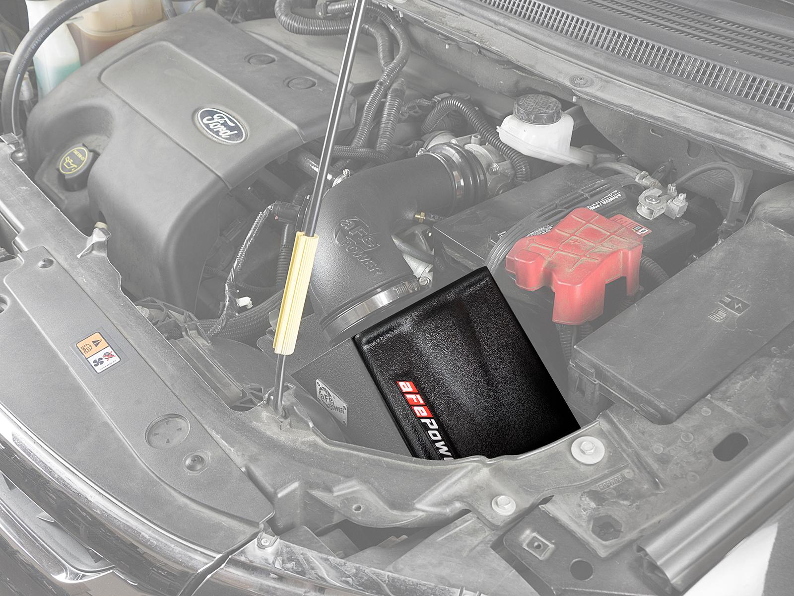 AFE Magnum FORCE Cold Air Intake Cover Black (2010-2019 Edge, Explorer, Explorer, Taurus, MKS) - 54-12848-B