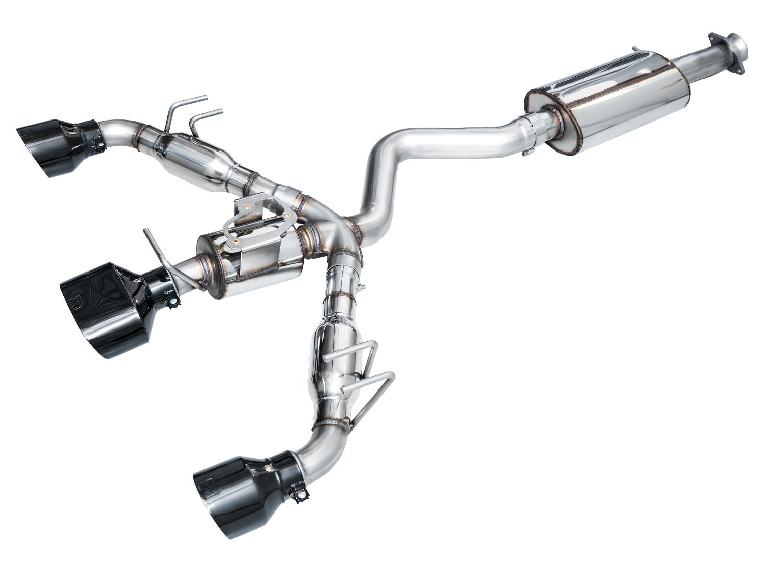 AWE Touring Edition Exhaust for GR Corolla - Diamond Black Tips - 3015-53472