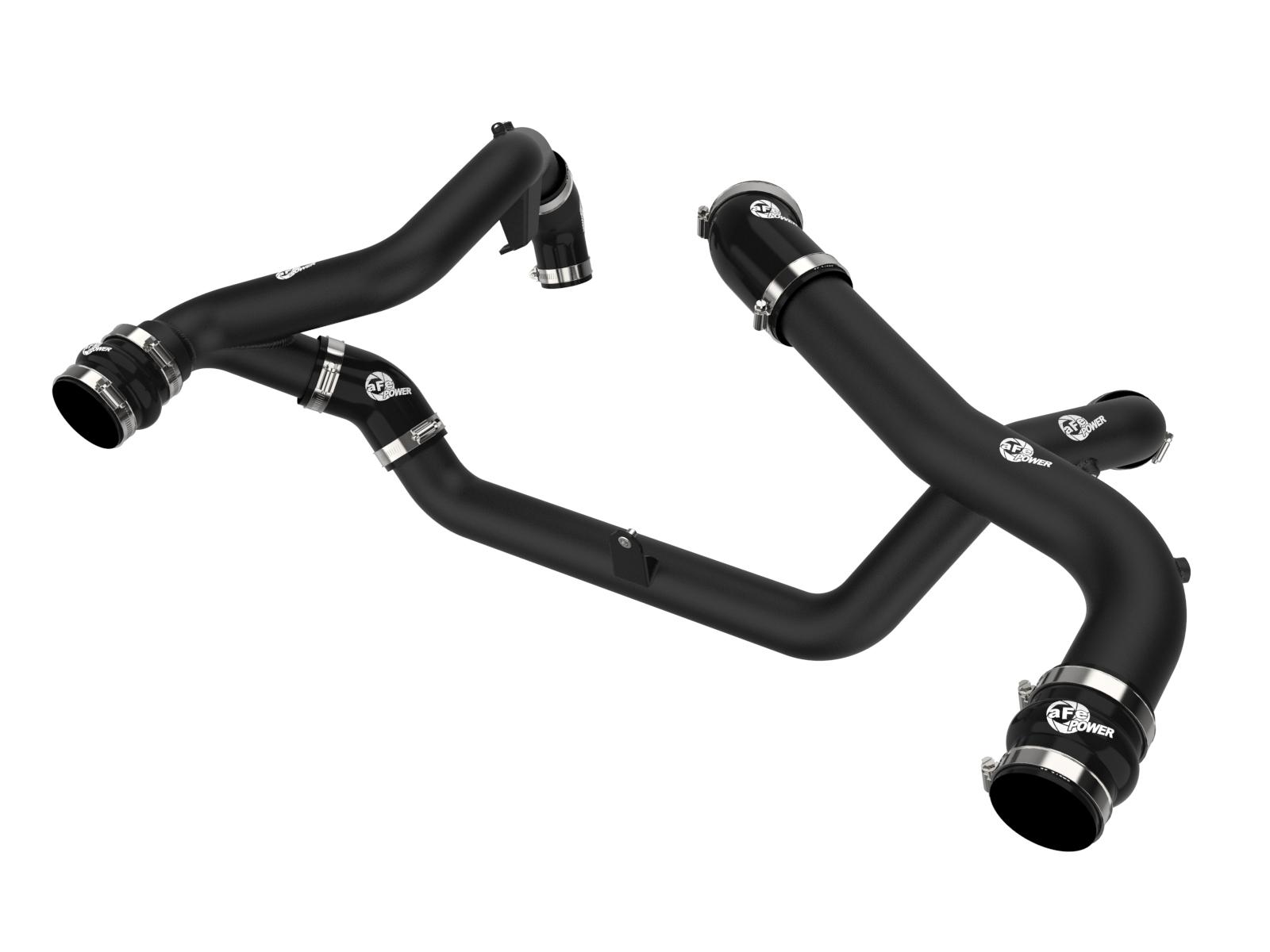 AFE BladeRunner Aluminum Hot & Cold Charge Pipe Kit - Black (2022+ Explorer ST) - 46-20674-B
