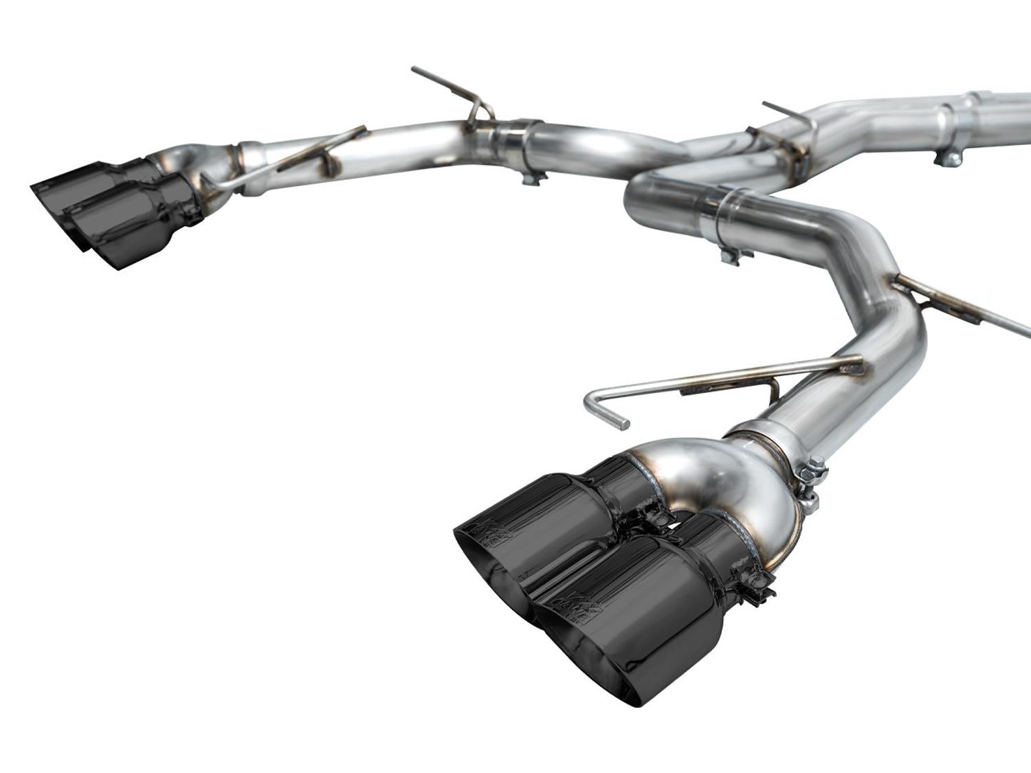 AWE Track Edition for Audi C8 S6/S7 - Diamond Black Tips - 3020-43109