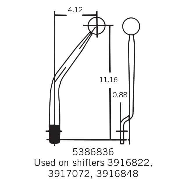 HURST Gear Shift Lever Stick - 5386836