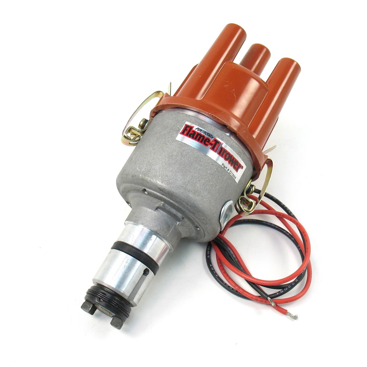 Pertronix Flame-Thrower "Stock Look" Bosch Style Distributor Featuring Original Ignitor Electronics. 12-Volt Negative Ground, Non Vacuum Advance. - D186604
