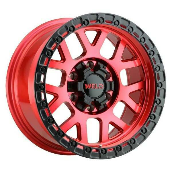 Weld Racing 20x10 Cinch 5x127 5x139.7 ET-18 BS4.75 Candy RED / Satin BLK Ring 87.1 - W13300057475