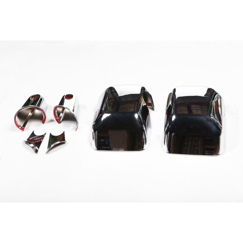 Rugged Ridge Door Mirror Arm Cover Kit Chrome 4 Piece; 07-18 Wrangler Jk - 13311.03