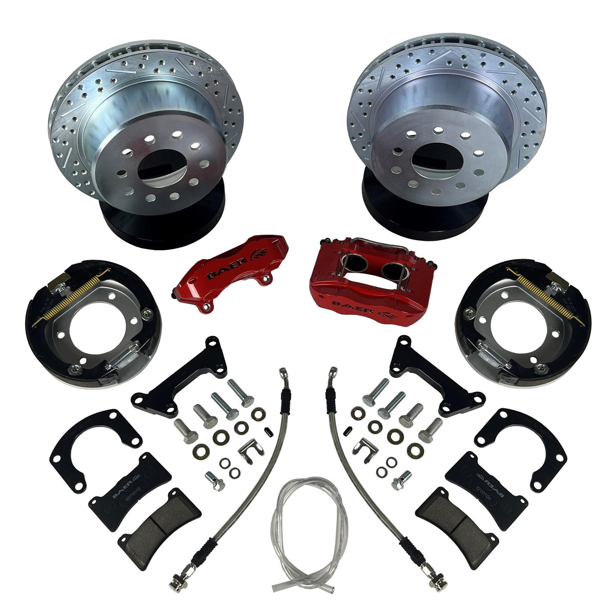 Baer 11" SS4 Rear Brake Kit, Red, SDZ - 4262773R