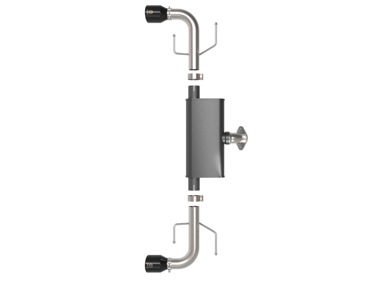 AFE Takeda 2-1/2 IN 304 Stainless Steel Axle-Back Exhaust System w/ Black Tip (Mazda CX-5 19-22 L4-2.5/2.5L (t)) - 49-37021-B