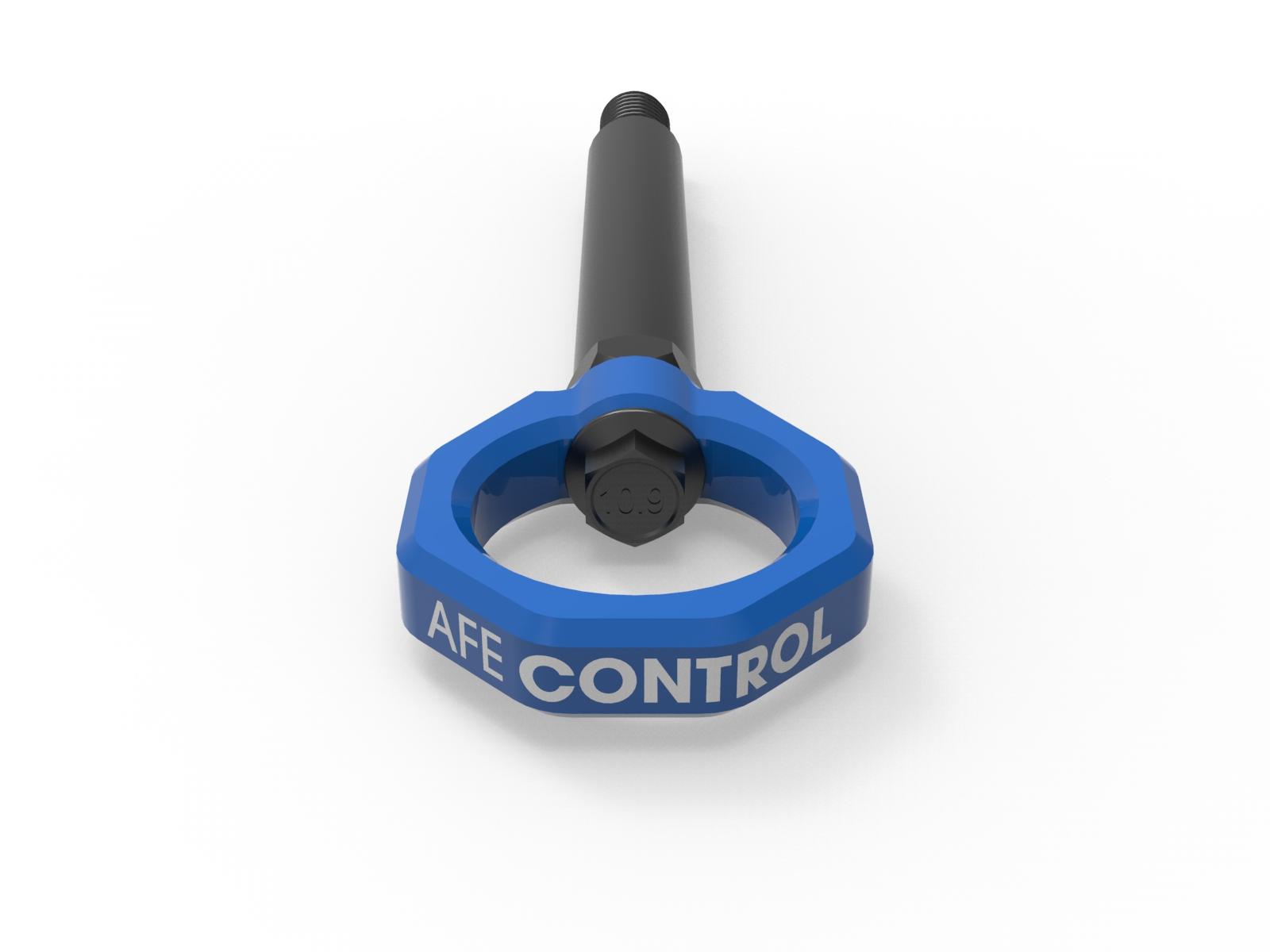 AFE aFe CONTROL Front/Rear Tow Hook Blue (2023-2025 M2) - 450-502004-L