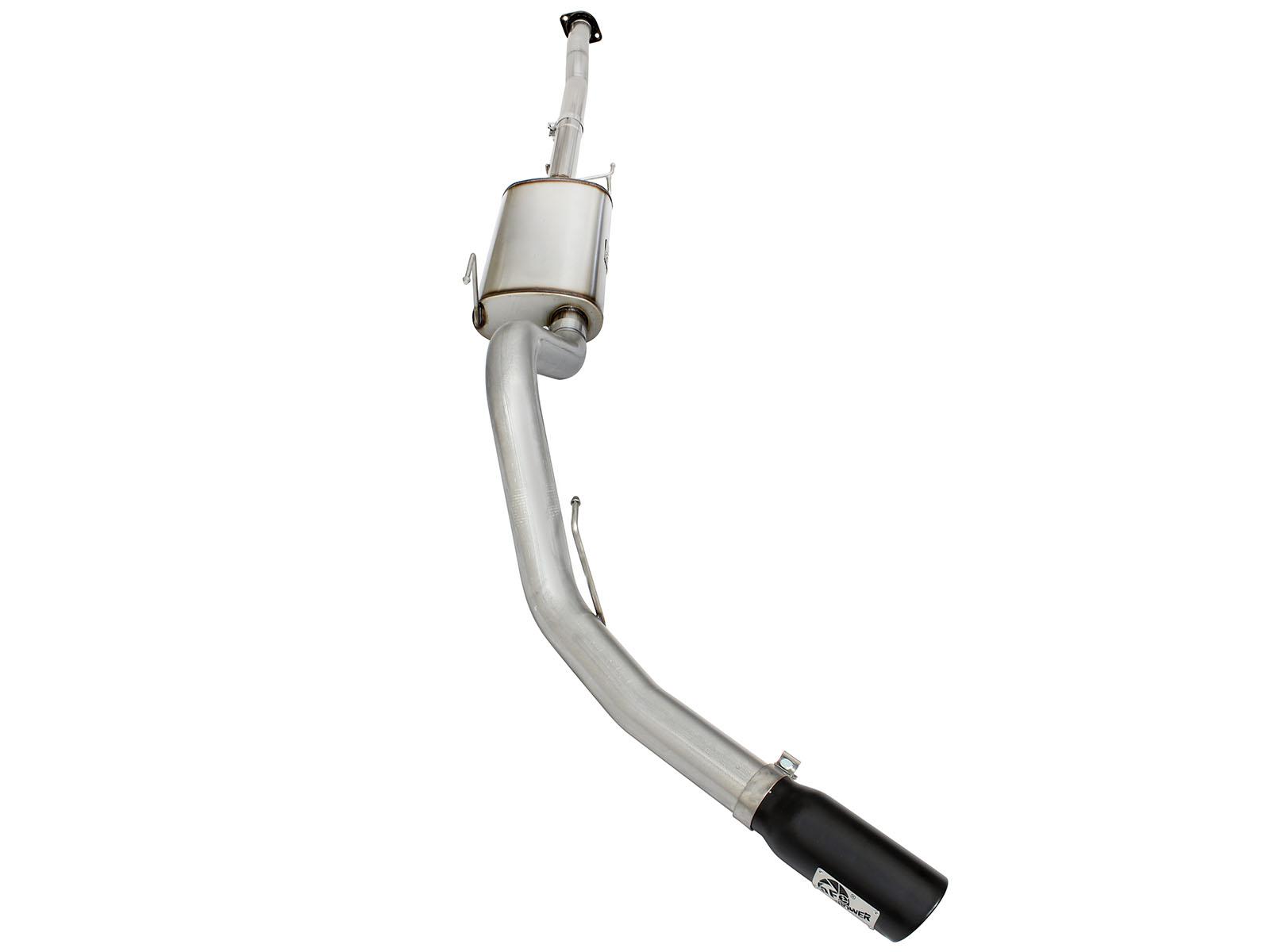 AFE MACH Force-Xp 3 IN to 3-1/2 IN 409 Stainless Steel Cat-Back Exhaust w/ Black Tip (2015-2020 F-150, F-150) - 49-43068-B