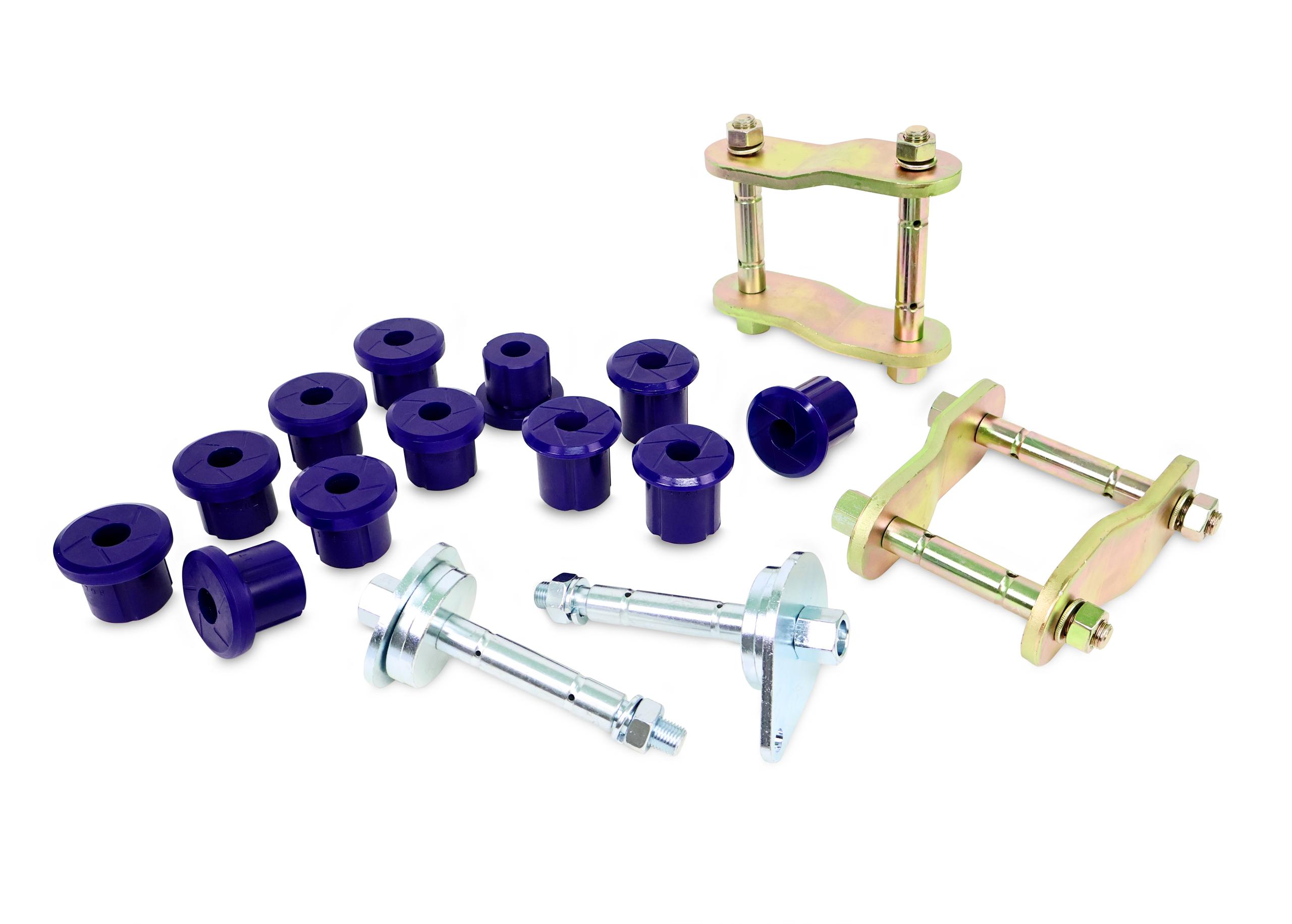 SuperPro Leaf Spring - Bushing and Greaseable Shackle/Pin Kit - KIT156SK
