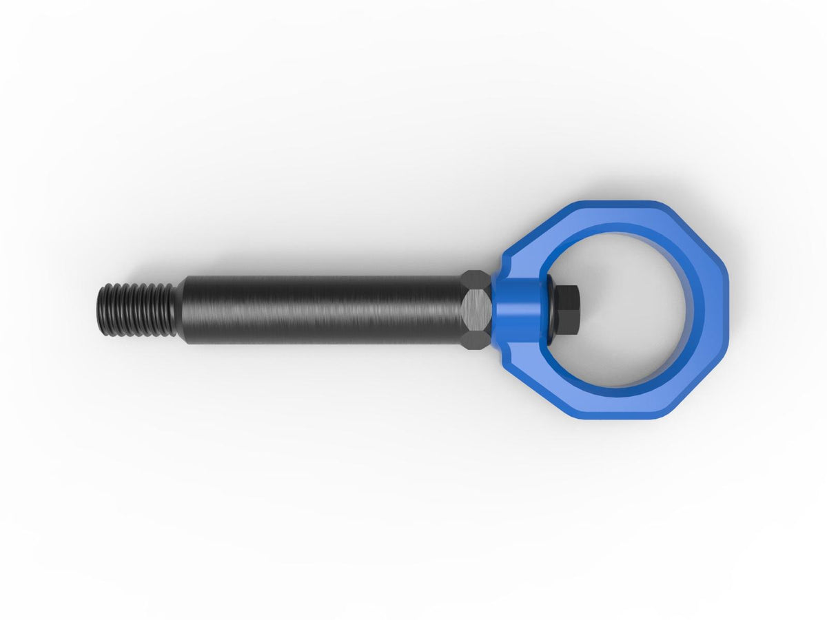 aFe CONTROL Rear Tow Hook Blue - 450-502002-L