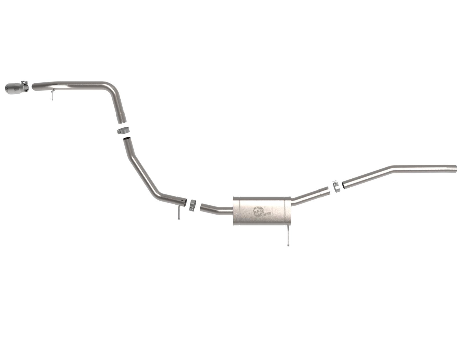 AFE Vulcan Series 2-1/2 IN 304 Stainless Steel Cat-Back Exhaust w/ Polished Tip Ford Maverick 22-23 L4-2.0L (t) - 49-33145-P